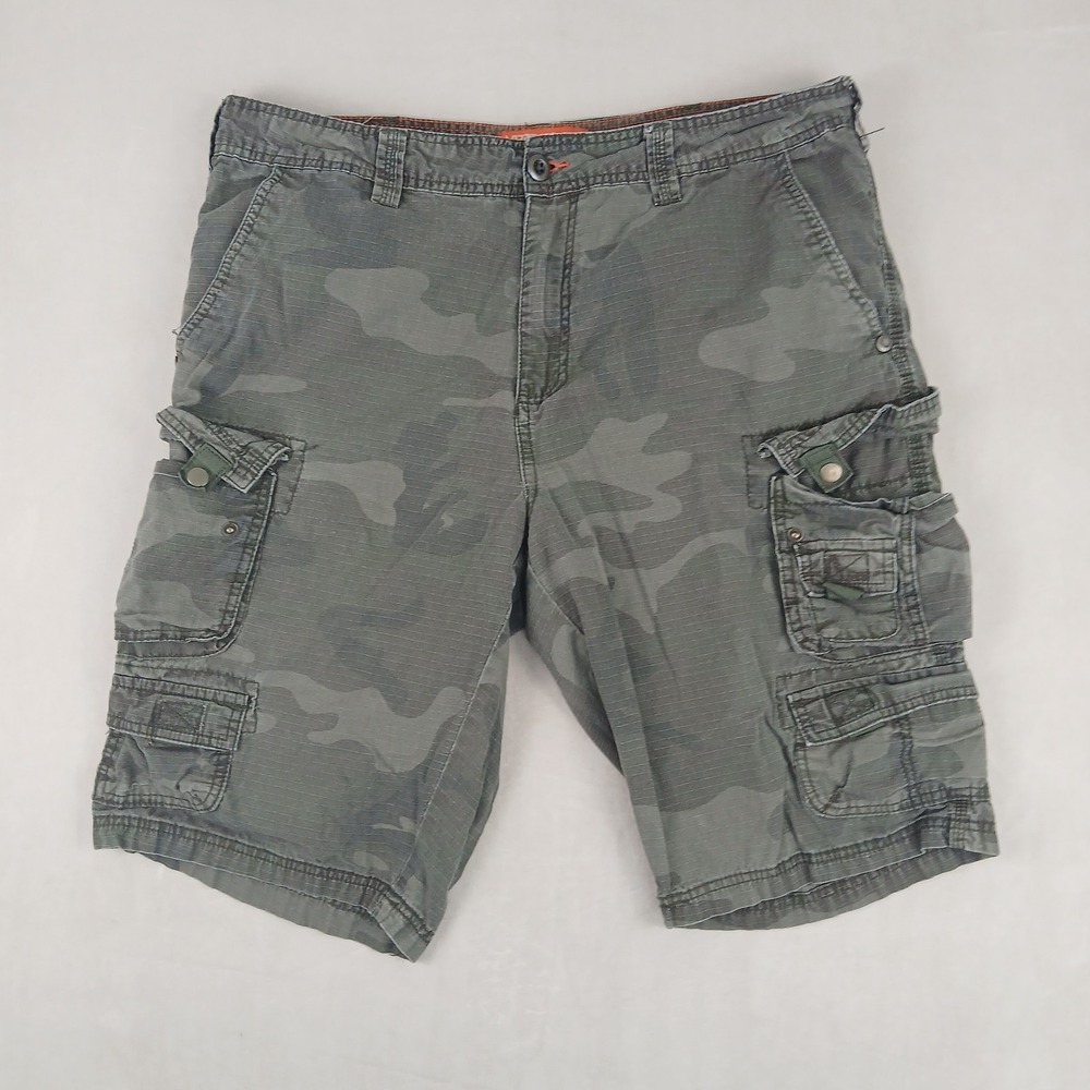 Lazer Co 36x12 Mens Cargo Shorts Camo Pockets